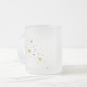 Gold Glitter Herzen Glas-Mug Mattglastasse (Vorderseite Links)
