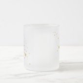 Gold Glitter Herzen Glas-Mug Mattglastasse (Mittel)