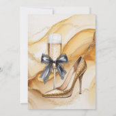 Gold Glitter High Heel 50 & Fabulous Birthday Einladung (Rückseite)