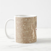 Gold Glitter Hunde Herz Pullover Kaffeetasse (Links)