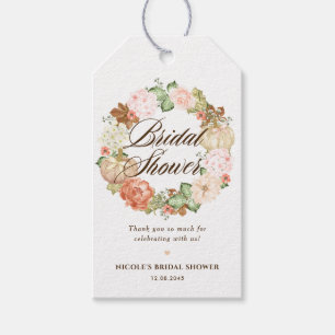 Gold Glitter Kürbis Kranz Herbst Brautparty Geschenkanhänger