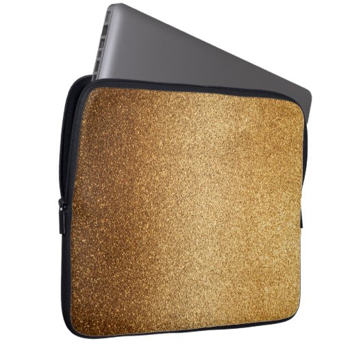 Gold Glitter  Laptopschutzhülle (Vorne Rechts)