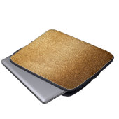 Gold Glitter Laptopschutzhülle (Vorne Knopf)