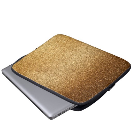 Gold Glitter  Laptopschutzhülle (Vorne Knopf)