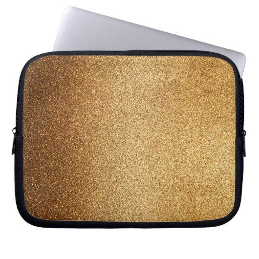Gold Glitter  Laptopschutzhülle (Vorderseite)