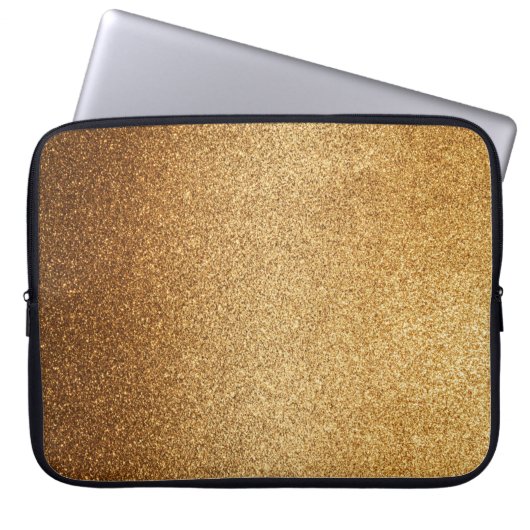 Gold Glitter  Laptopschutzhülle (Vorderseite)