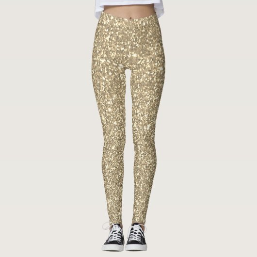 Gold "Glitter" - Leggings (Vorderseite)