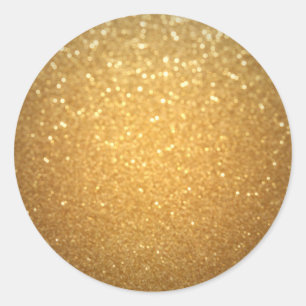 Gold Glitter Look Elegant Leere Oval Aufkleber