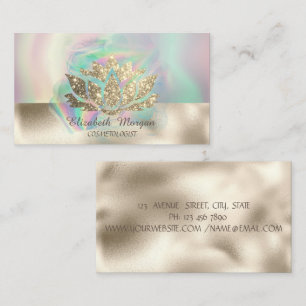 Gold Glitter Lotus Farbige Visitenkarte
