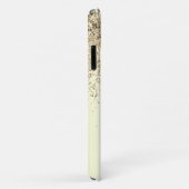 Gold Glitter Metal Monogram Glam Name Case-Mate iPhone Hülle (Hinten/Rechts)