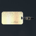 Gold Glitter Metal Monogram Glam Name Gepäckanhänger<br><div class="desc">Gold-Imitats belichten den metallischen Sparkle-Glitzer,  der den Monogrammnamen aus gebürstetem Metall und den Anfangsbeutel oder den Gepäckanhänger trägt. Das macht den perfekten 16 Geburtstag,  Hochzeit,  Brautparty,  Jubiläum,  Babydusche oder Junggeselinnen-Abschied Geschenk für jemanden,  der Lieben glamourösen Luxus und schicke Stile.</div>