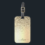Gold Glitter Metal Monogram Glam Name Gepäckanhänger<br><div class="desc">Gold-Imitats belichten den metallischen Sparkle-Glitzer,  der den Monogrammnamen aus gebürstetem Metall und den Anfangsbeutel oder den Gepäckanhänger trägt. Das macht den perfekten 16 Geburtstag,  Hochzeit,  Brautparty,  Jubiläum,  Babydusche oder Junggeselinnen-Abschied Geschenk für jemanden,  der Lieben glamourösen Luxus und schicke Stile.</div>
