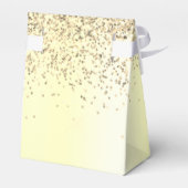 Gold Glitter Metal Monogram Glam Name Geschenkschachtel (Rückseite)