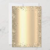 Gold Glitter Metallic 50th Wedding Anniversary Einladung (Rückseite)