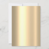 Gold Glitter Metallic 50th Wedding Anniversary Einladung (Rückseite)