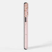 Gold Glitter Monogramm Name iPhone Hülle (Rechte Seite)