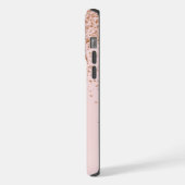 Gold Glitter Monogramm Name iPhone Hülle (Linke Seite)