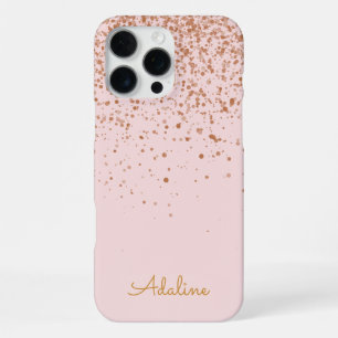 Gold Glitter Monogramm Name iPhone Hülle iPhone 16 Pro Max Hülle