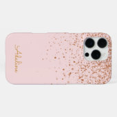 Gold Glitter Monogramm Name iPhone Hülle iPhone 16 Pro Max Hülle (Rückseite (Horizontal))