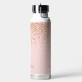 Gold Glitter Monogramm Name Trinkflasche (Links)