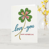 Gold Glitter Muttertagskarte Karte (Gelbe Blume)