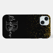 Gold Glitter Name iPhone Hülle (Rückseite (Horizontal))