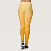 Gold Glitter Ombré Pattern – Luxury Metallic  Leggings (Rückseite)