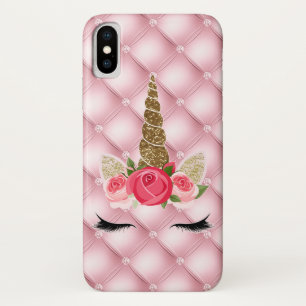 Gold Glitter & Pink Roses Einhorn Mädchen Trendy Case-Mate iPhone Hülle