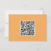 Gold Glitter QR Code Hochzeit RSVP Karte (Rückseite)