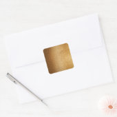 Gold Glitter Quadratischer Aufkleber (Umschlag)