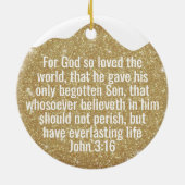 Gold Glitter Religious Holiday Decoration  ⛪️ 🎄 Keramik Ornament (Hinten)