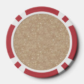 Gold Glitter Rote Kirschen Pokerchips (Rückseite)