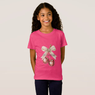Gold Glitter Rote Kirschen T-Shirt