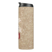 Gold Glitter Rote Kirschen Thermosbecher (Nach rechts gedreht)
