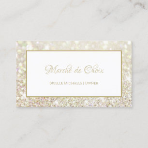 Gold Glitter Salon Kosmetikerin Visitenkarte