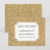 Gold Glitter Save-the-Date Save The Date (Vorne/Hinten)
