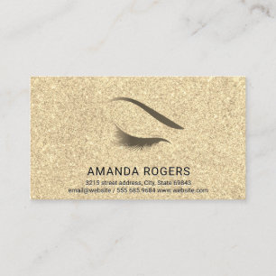 Gold Glitter Schimmer Glamour Visitenkarte
