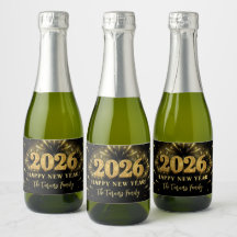 Gold Glitter Schwarz Frohes Neues Jahr 2026