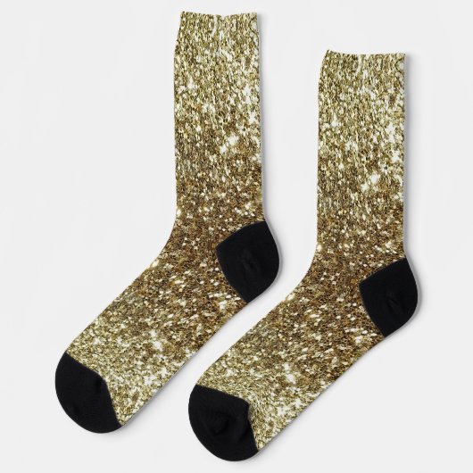 Gold Glitter Socken (Linkes Detail)
