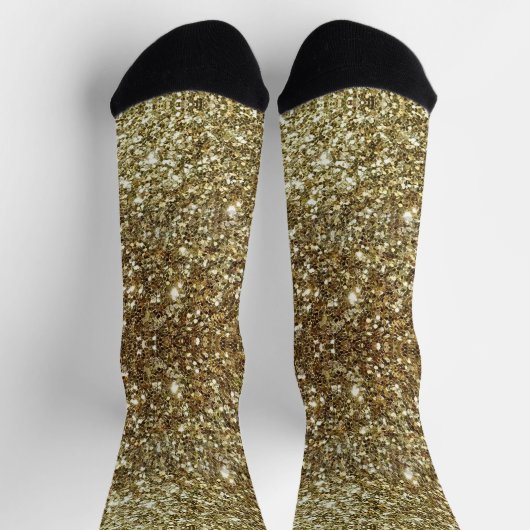 Gold Glitter Socken (Oben)