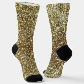 Gold Glitter Socken (Gewinkelt)