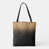 Gold Glitter Sparkle Elegant L Tasche (Rückseite)