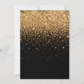 Gold Glitter Sparkle Elegant Luxury Texture Einladung (Rückseite)