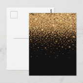 Gold Glitter Sparkle Elegant Luxury Texture        Postkarte (Vorne/Hinten)