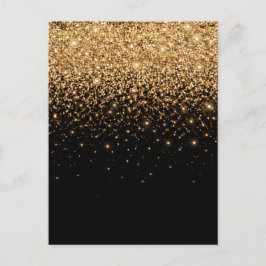 Gold Glitter Sparkle Elegant Luxury Texture        Postkarte