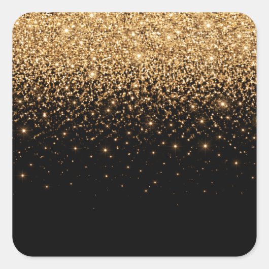 Gold Glitter Sparkle Elegant Luxury Texture        Quadratischer Aufkleber (Vorderseite)