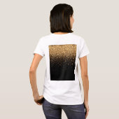 Gold Glitter Sparkle Elegant Luxury Texture        T-Shirt (Schwarz voll)