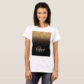 Gold Glitter Sparkle Elegant Luxury Texture        T-Shirt (Vorne ganz)