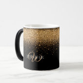 Gold Glitter Sparkle Elegant Luxury Texture        Verwandlungstasse (Vorderseite Links)