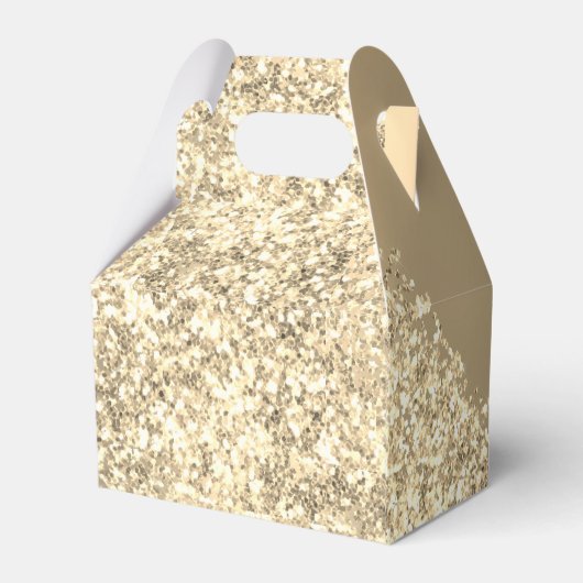 Gold Glitter Sparkle Eyelashes Monogram Name Geschenkschachtel (Rückseite)